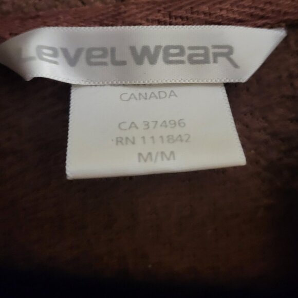Half Zip Brown Teddy Sherpa Levelwear Canada Medium - Picture 4 of 4